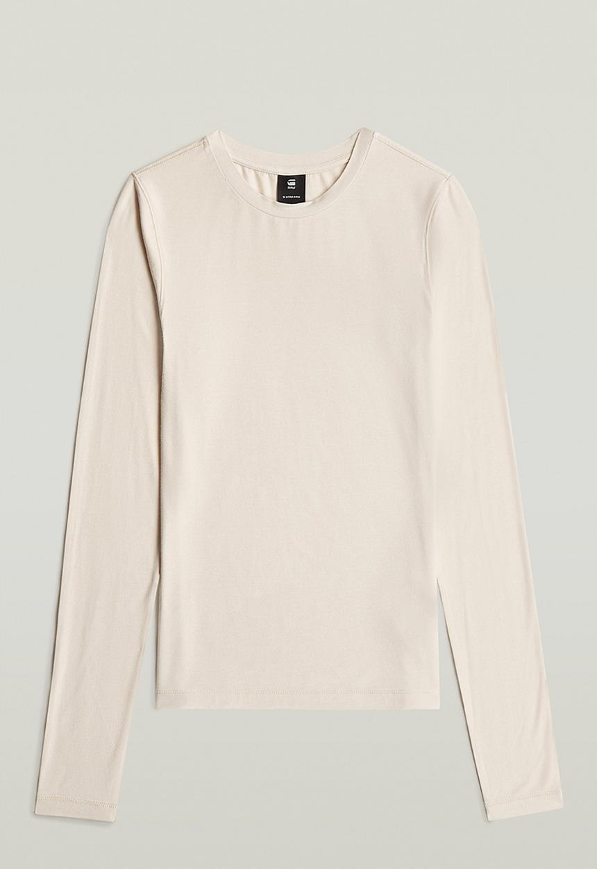 G-STAR - Crew slim t l\s wmn - white