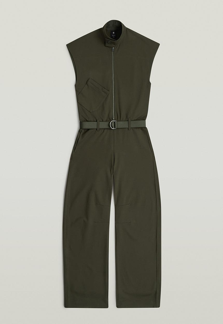 G-STAR - Soft sculpt jumpsuit wmn - Asfalt