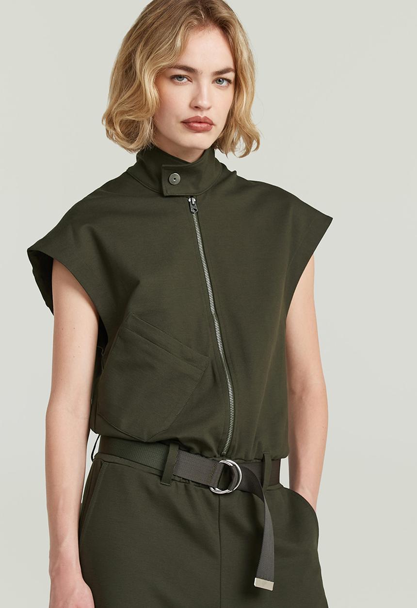 G-STAR - Soft sculpt jumpsuit wmn - Asfalt