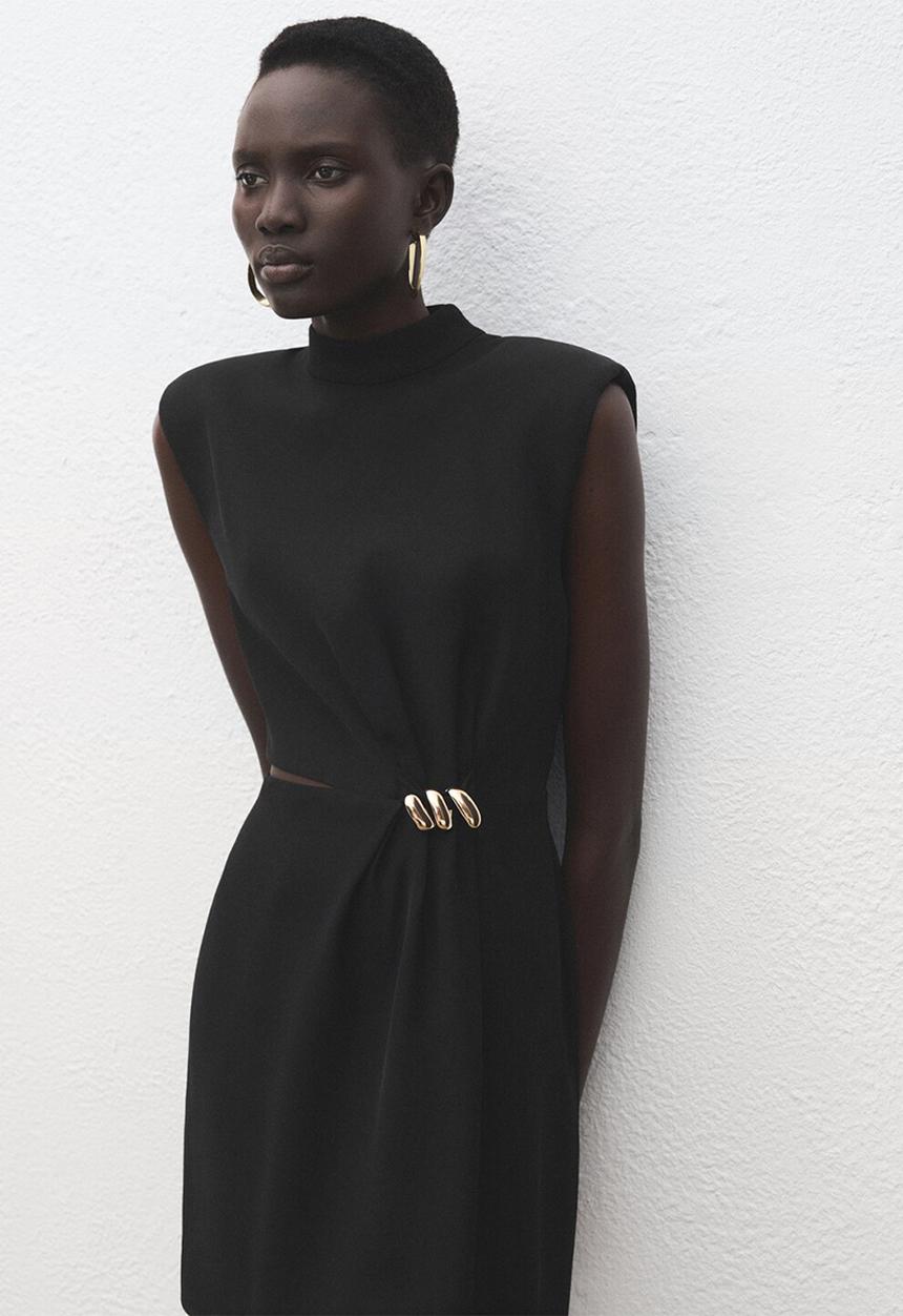 MANGO - Dress vane - black