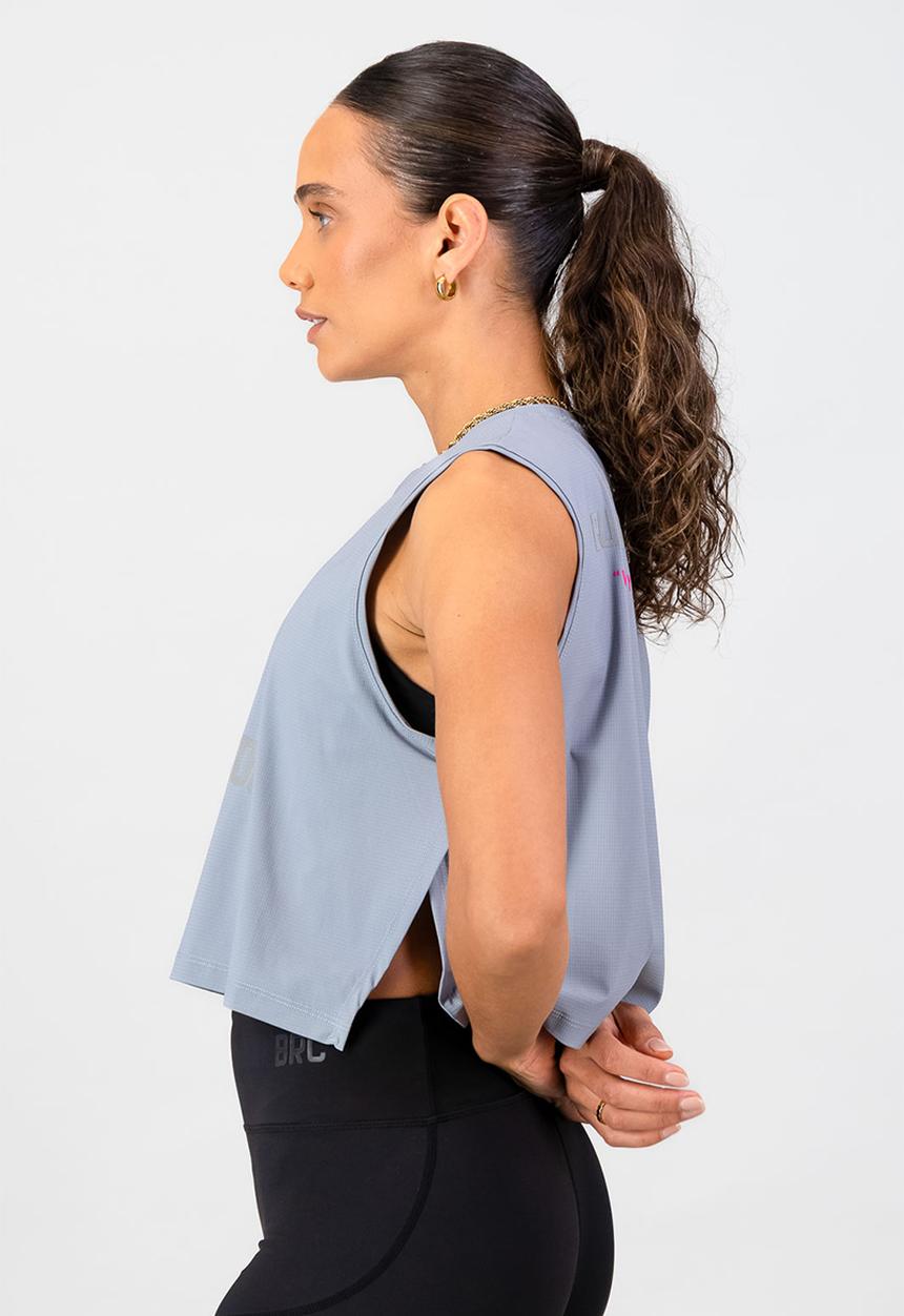 Burnt  - Aeroflow CPT Women's Race Tank - Grey