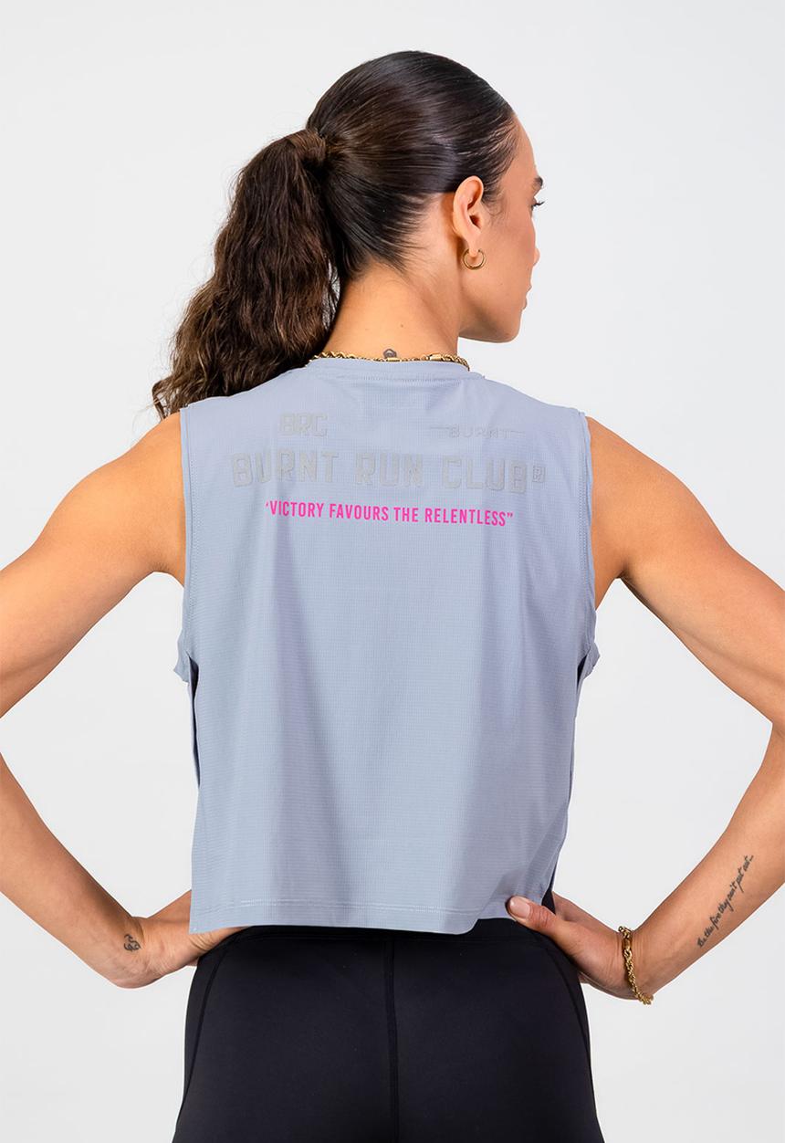 Burnt  - Aeroflow CPT Women's Race Tank - Grey