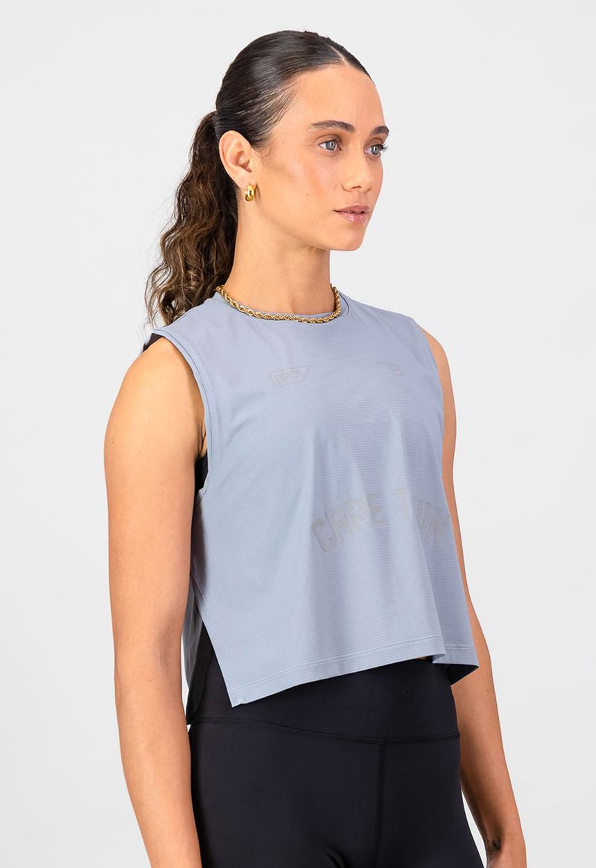 Burnt  - Aeroflow CPT Women's Race Tank - Grey
