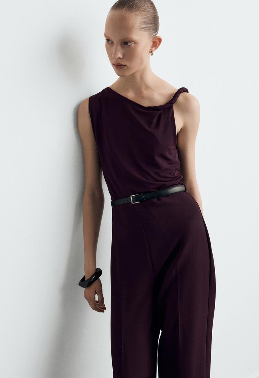 MANGO - Jumpsuit alicia - dark red