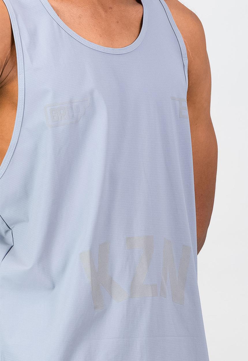 Burnt  - Aeroflow KZN Men's Race Tank - Grey