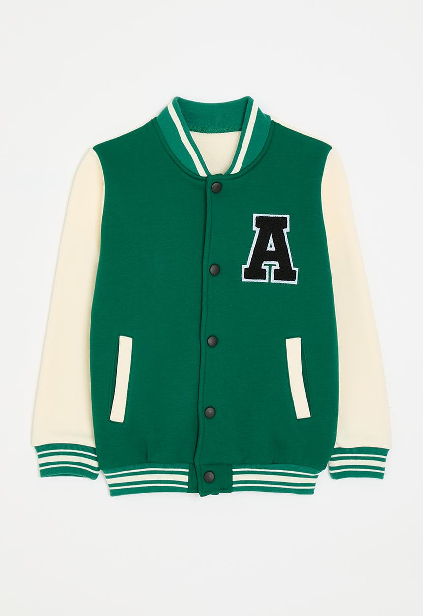 Pop Candy - Baseball jacket - green/cream