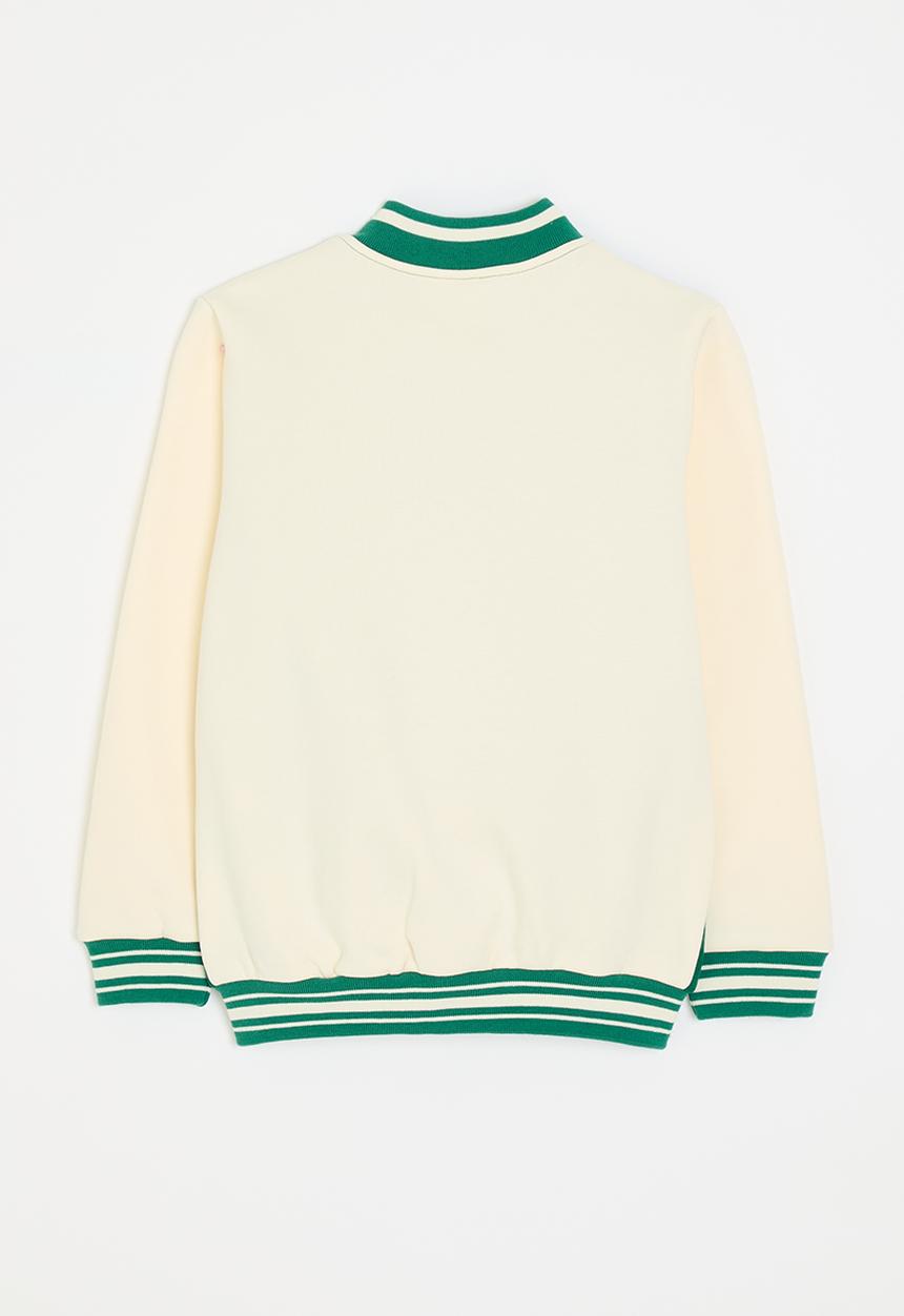 Pop Candy - Baseball jacket - green/cream