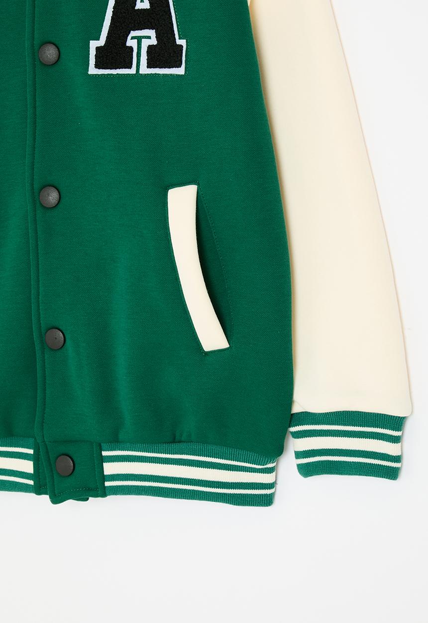 Pop Candy - Baseball jacket - green/cream