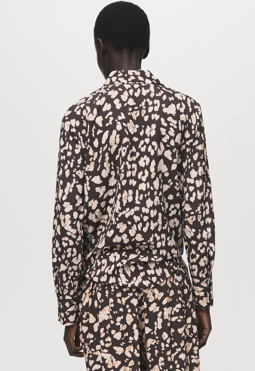 MANGO - Shirt basic - brown