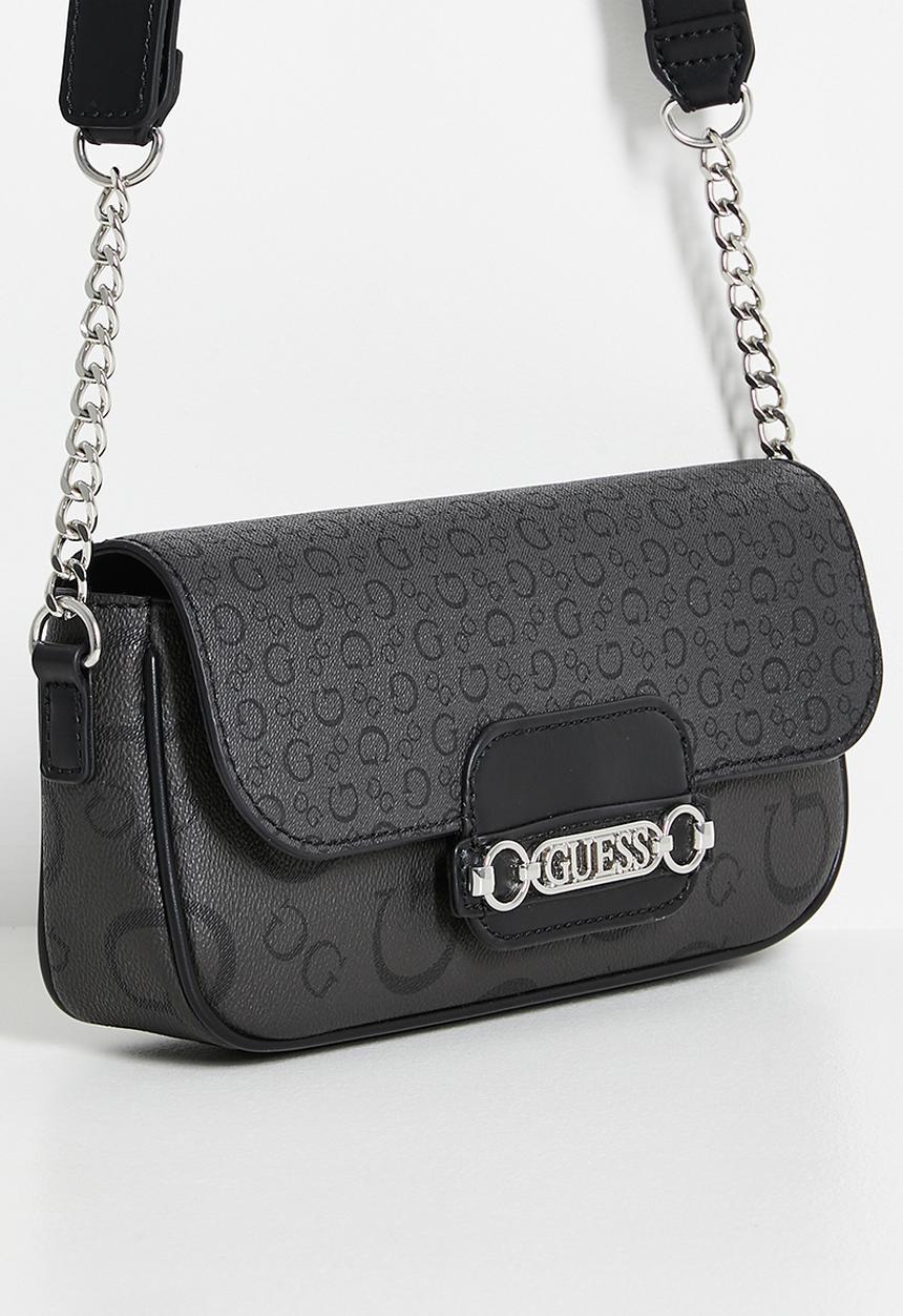 GUESS - Daisee flap crossbody bag - coal