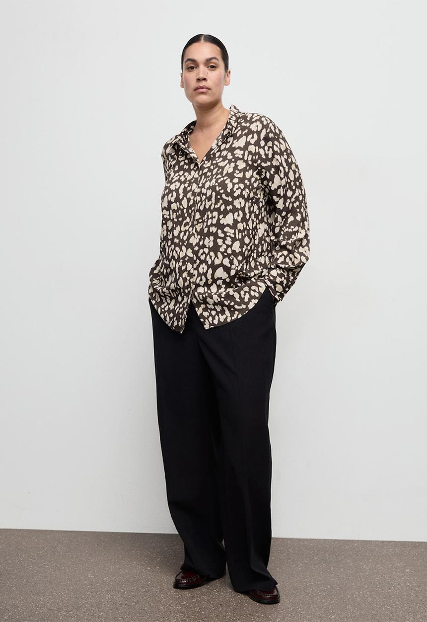 MANGO - Shirt basic - brown