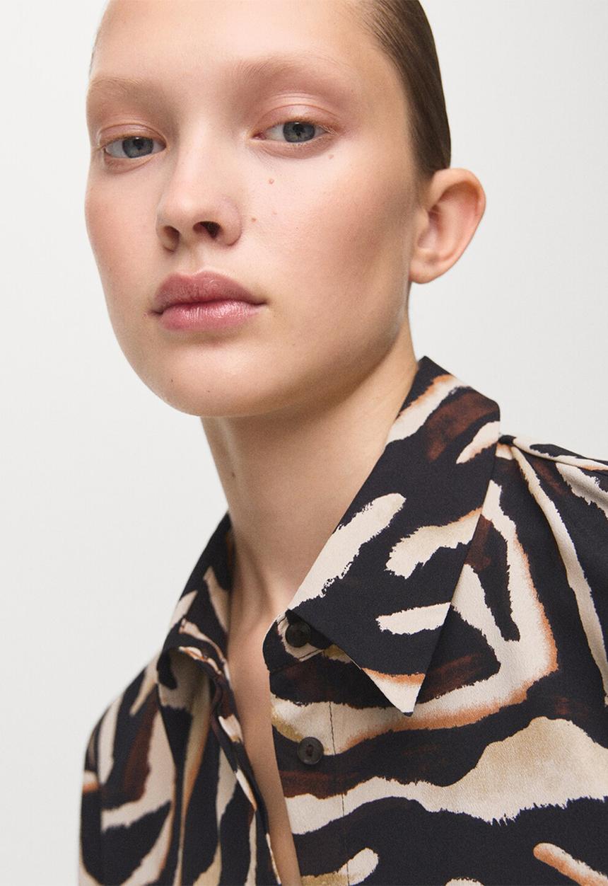 MANGO - Shirt basic - black
