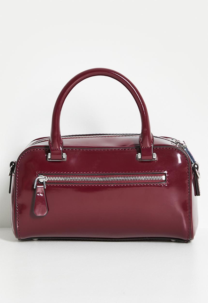 GUESS - Arnela mini satchel bag - burgundy