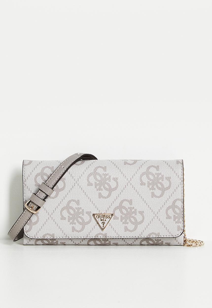 GUESS - Noelle icrossbody flap organizer - dark taupe logo
