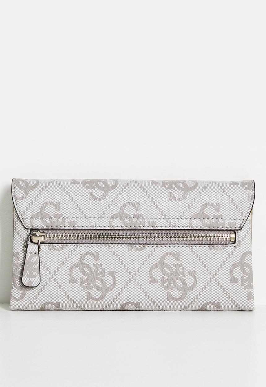 GUESS - Noelle icrossbody flap organizer - dark taupe logo