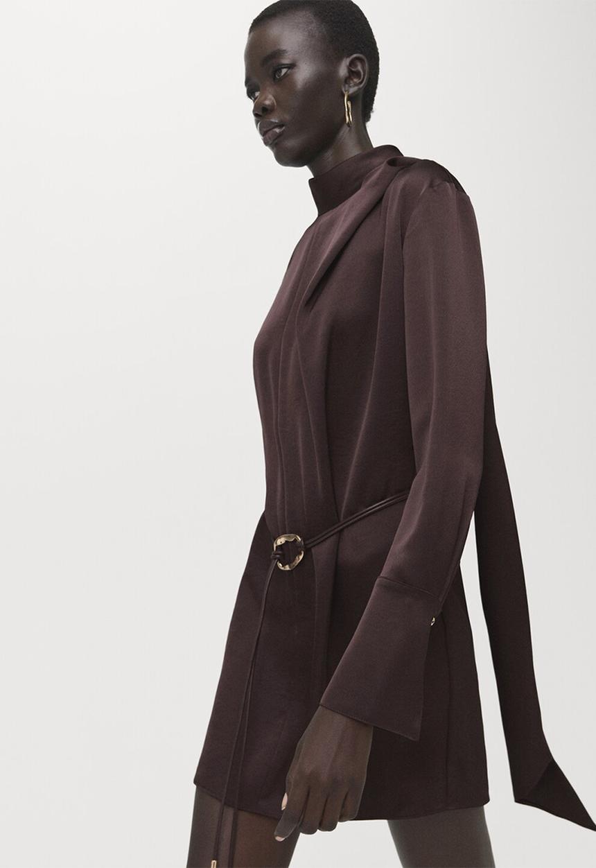 MANGO - Dress nico - brown