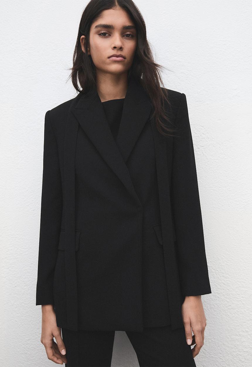 MANGO - Blazer iguana - black