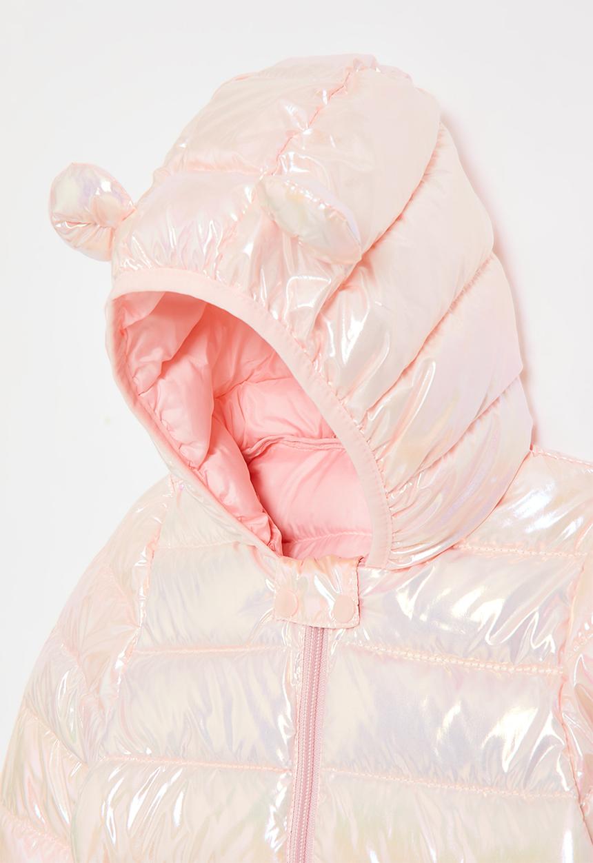 Pop Candy - Puffer with bear ears - pink shimmer