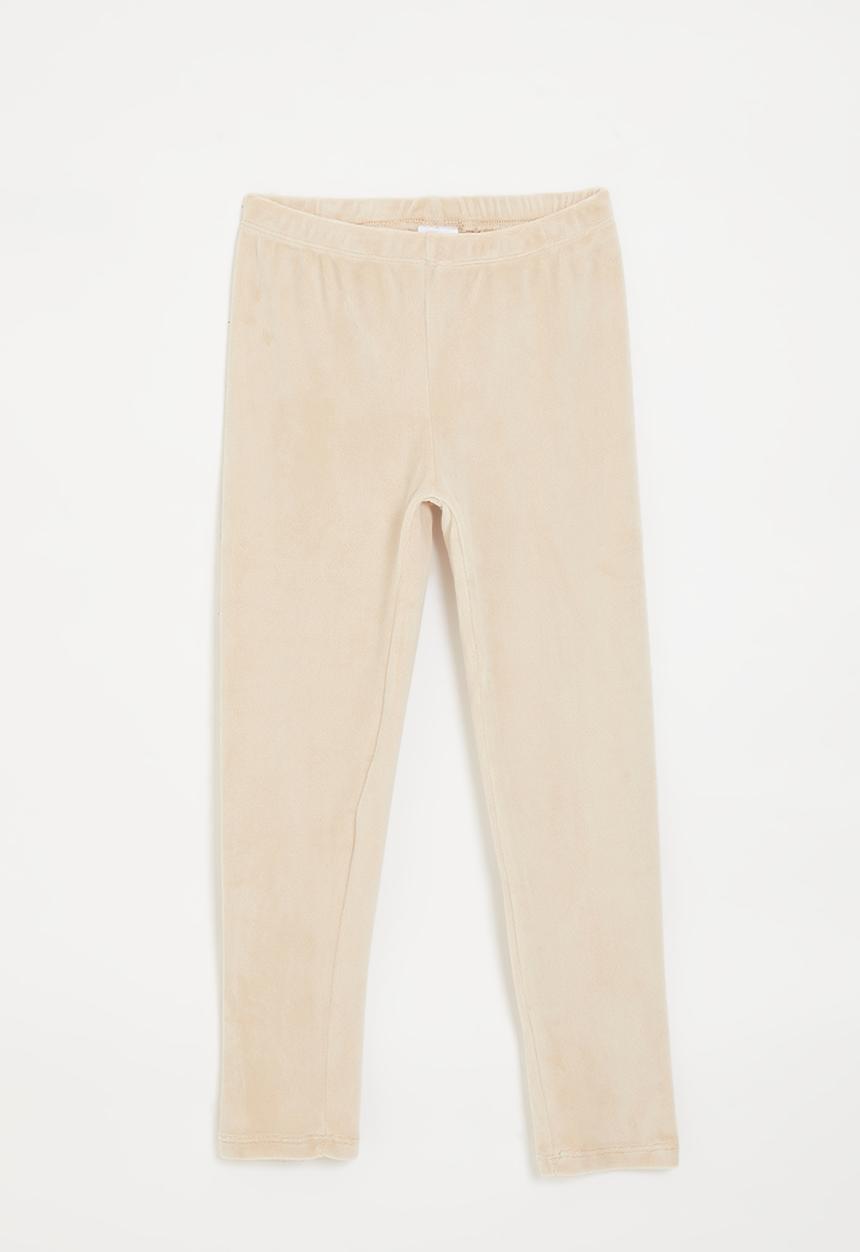 Pop Candy - Velour leggings - ivory