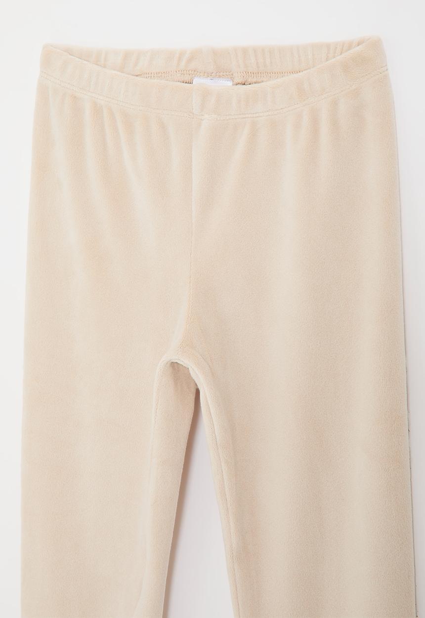 Pop Candy - Velour leggings - ivory