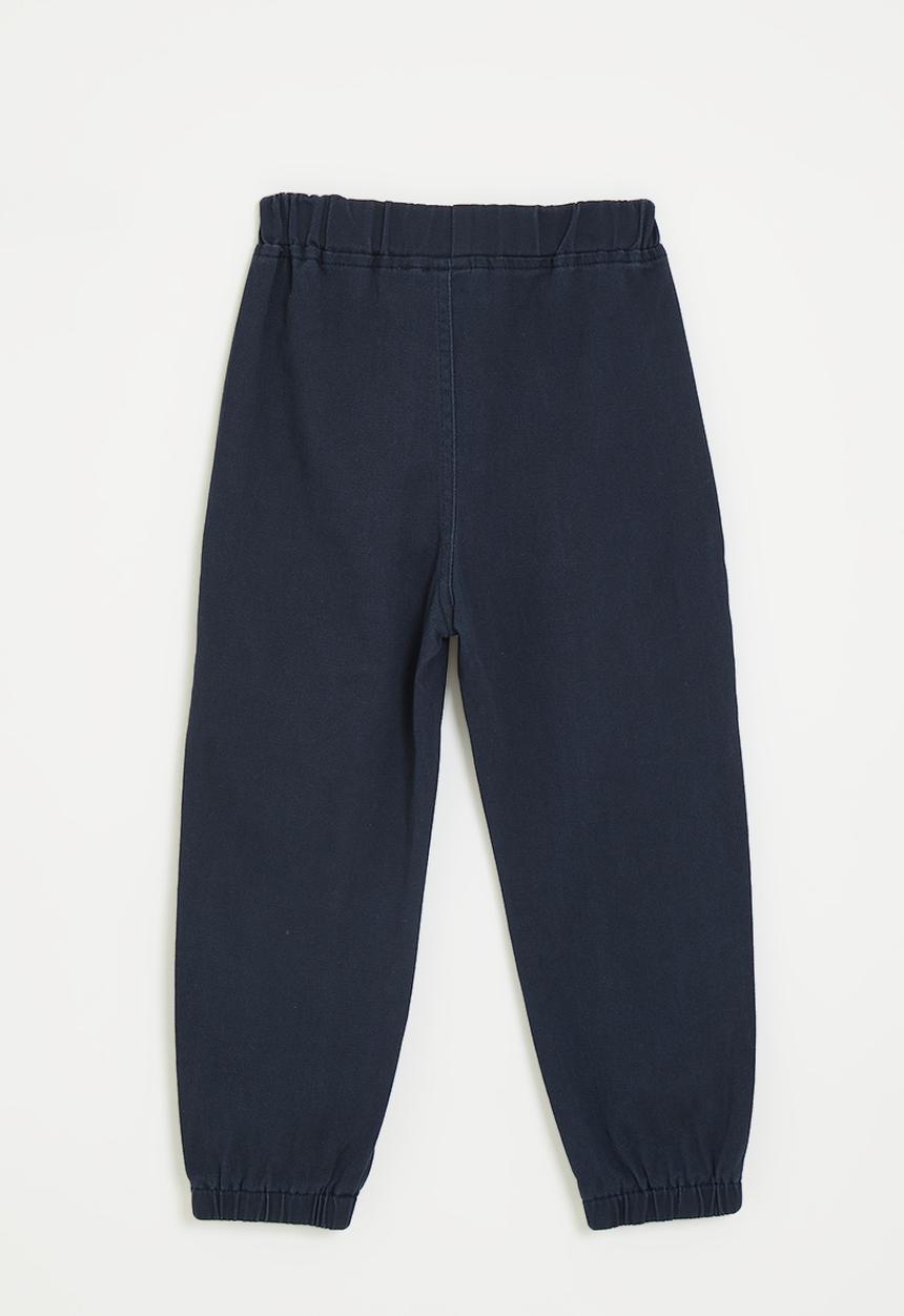 Pop Candy - Cuffed pants with embroidery details - oxford blue