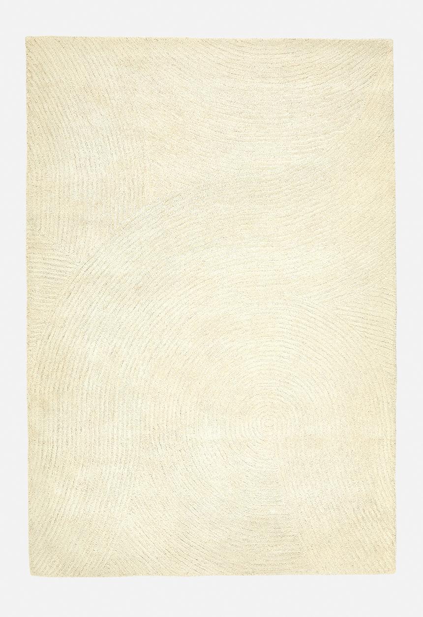 Sixth Floor - Wool Blend Swirl Rug - Ivory