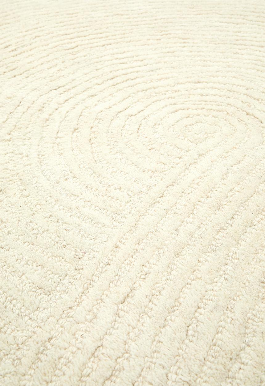 Sixth Floor - Wool Blend Swirl Rug - Ivory