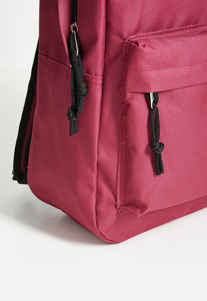 SOVIET - Jazz nylon backpack - burgundy & black
