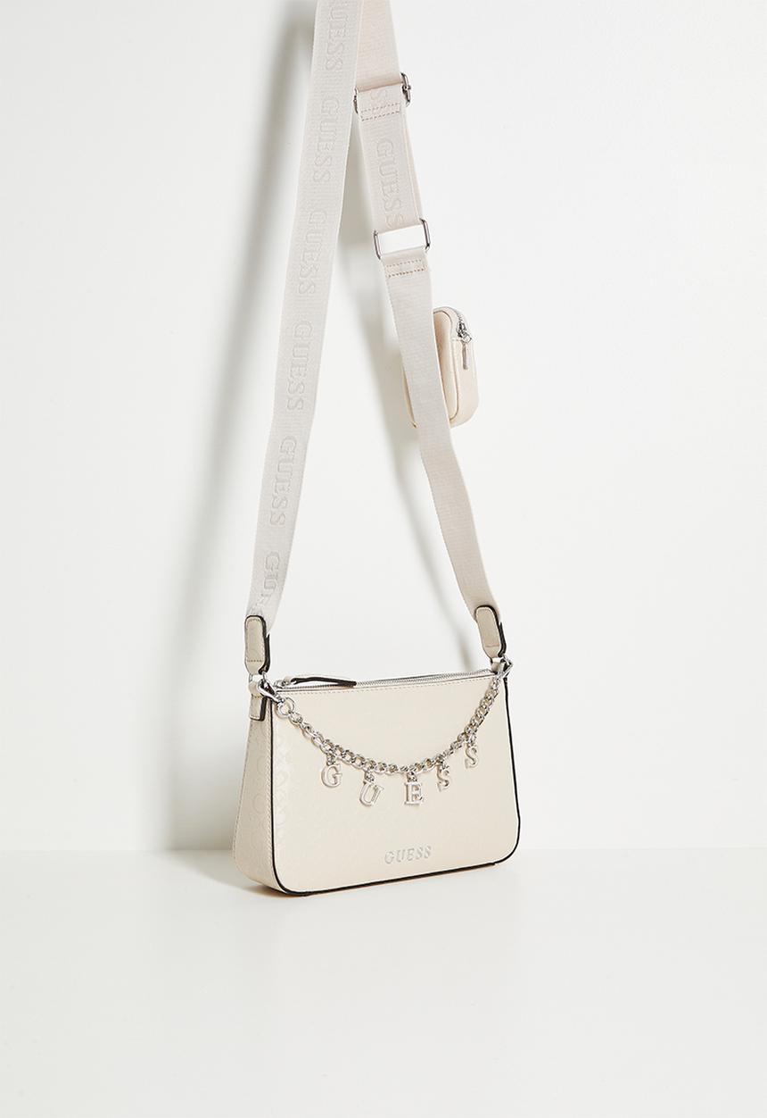 ショルダーバッグ PURSE PAINT MINI / WHITE Fiora mini top zip bag- cream