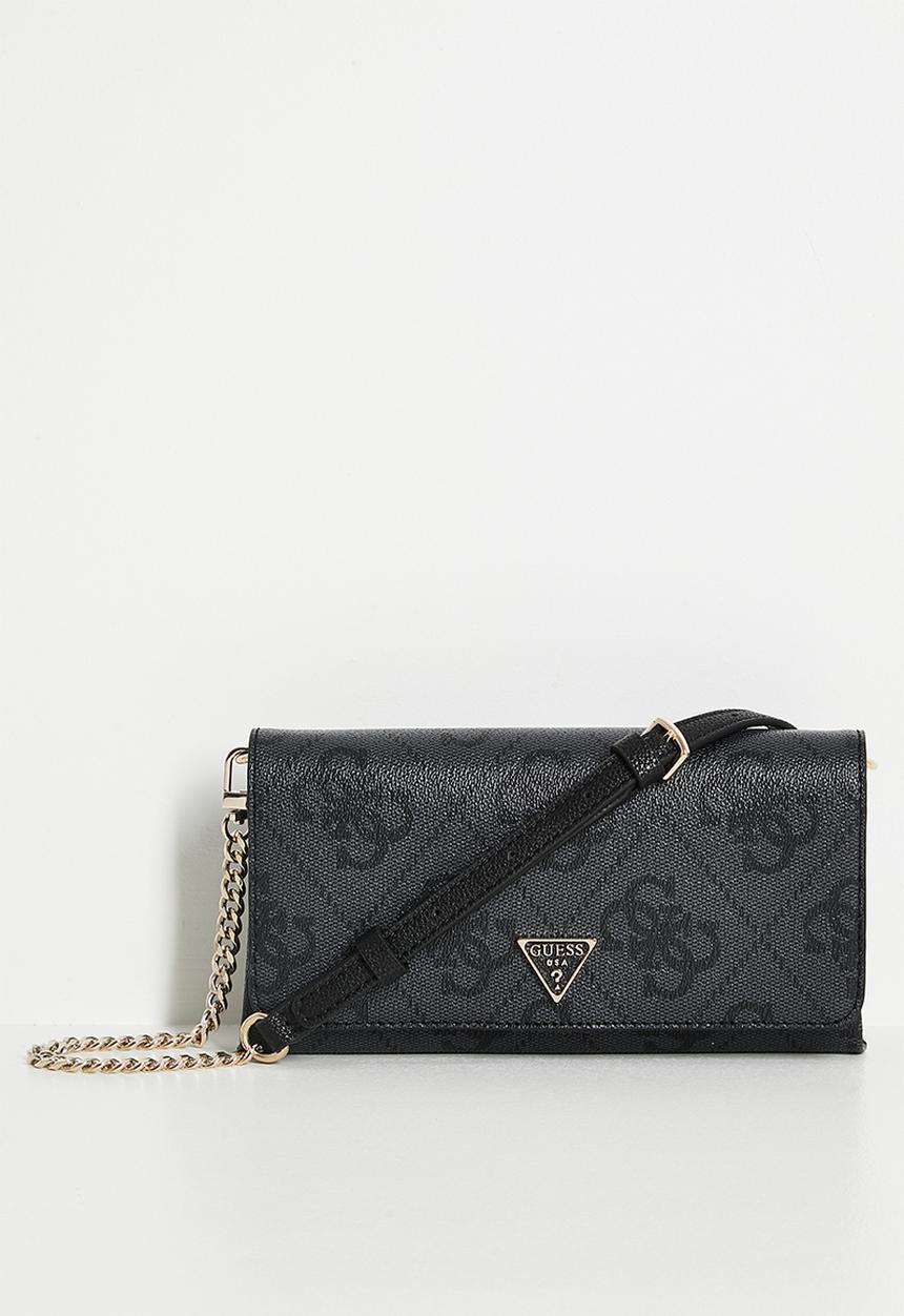 GUESS - Noelle ii crossbody flap organizer- coal logo