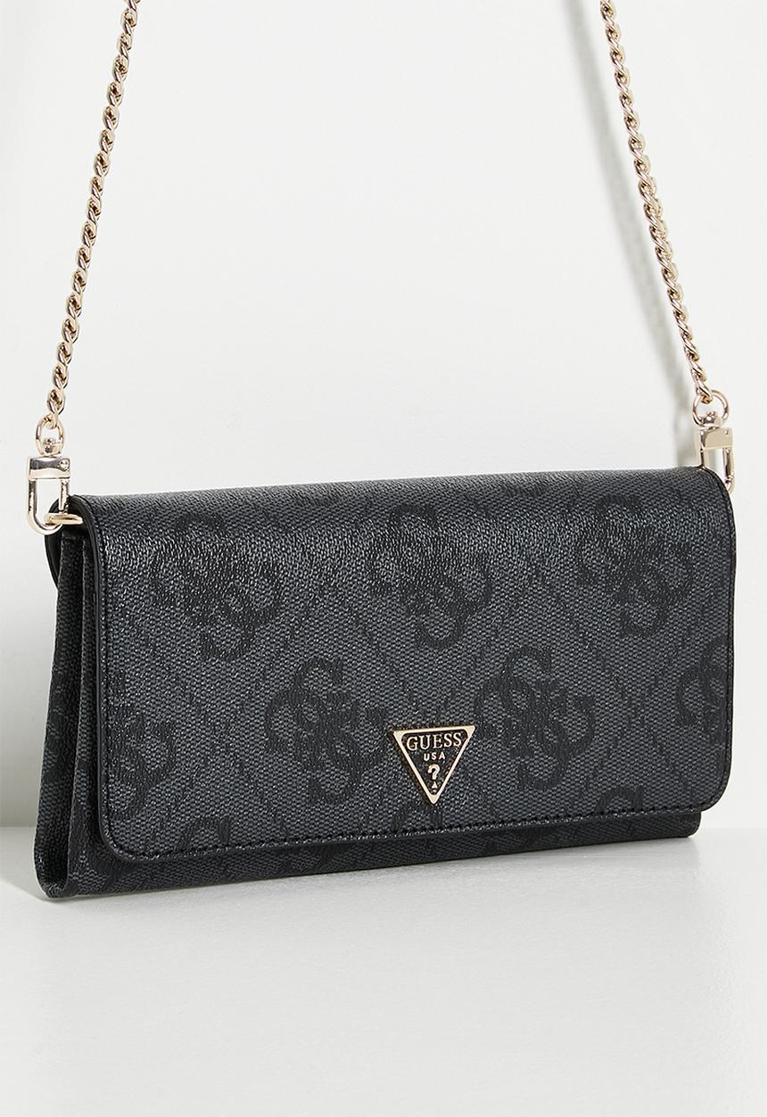GUESS - Noelle ii crossbody flap organizer- coal logo