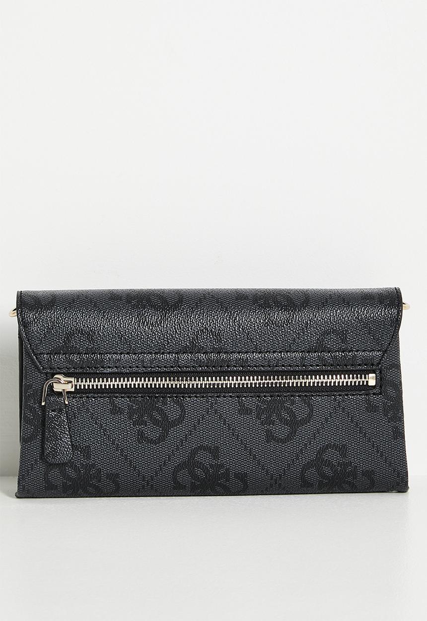 GUESS - Noelle ii crossbody flap organizer- coal logo