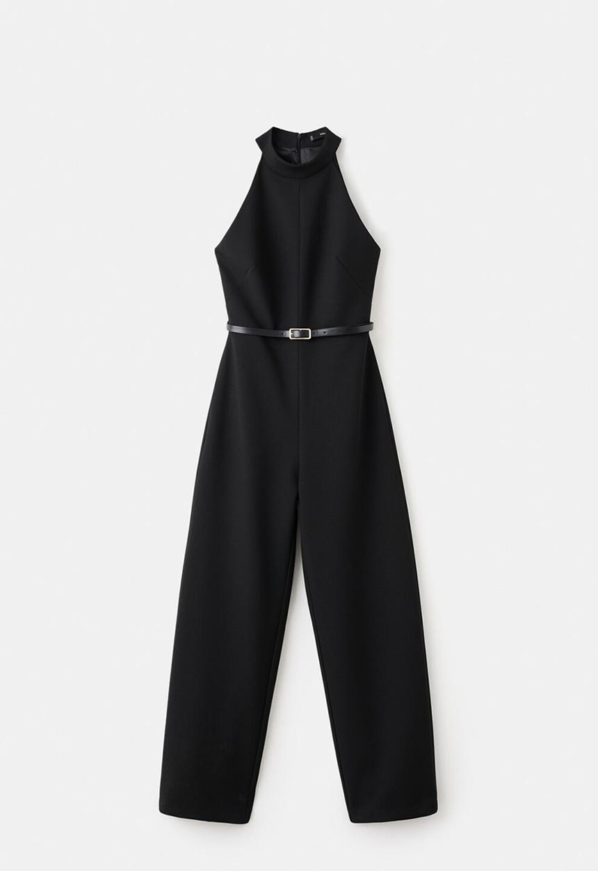 MANGO - Jumpsuit barrel - black