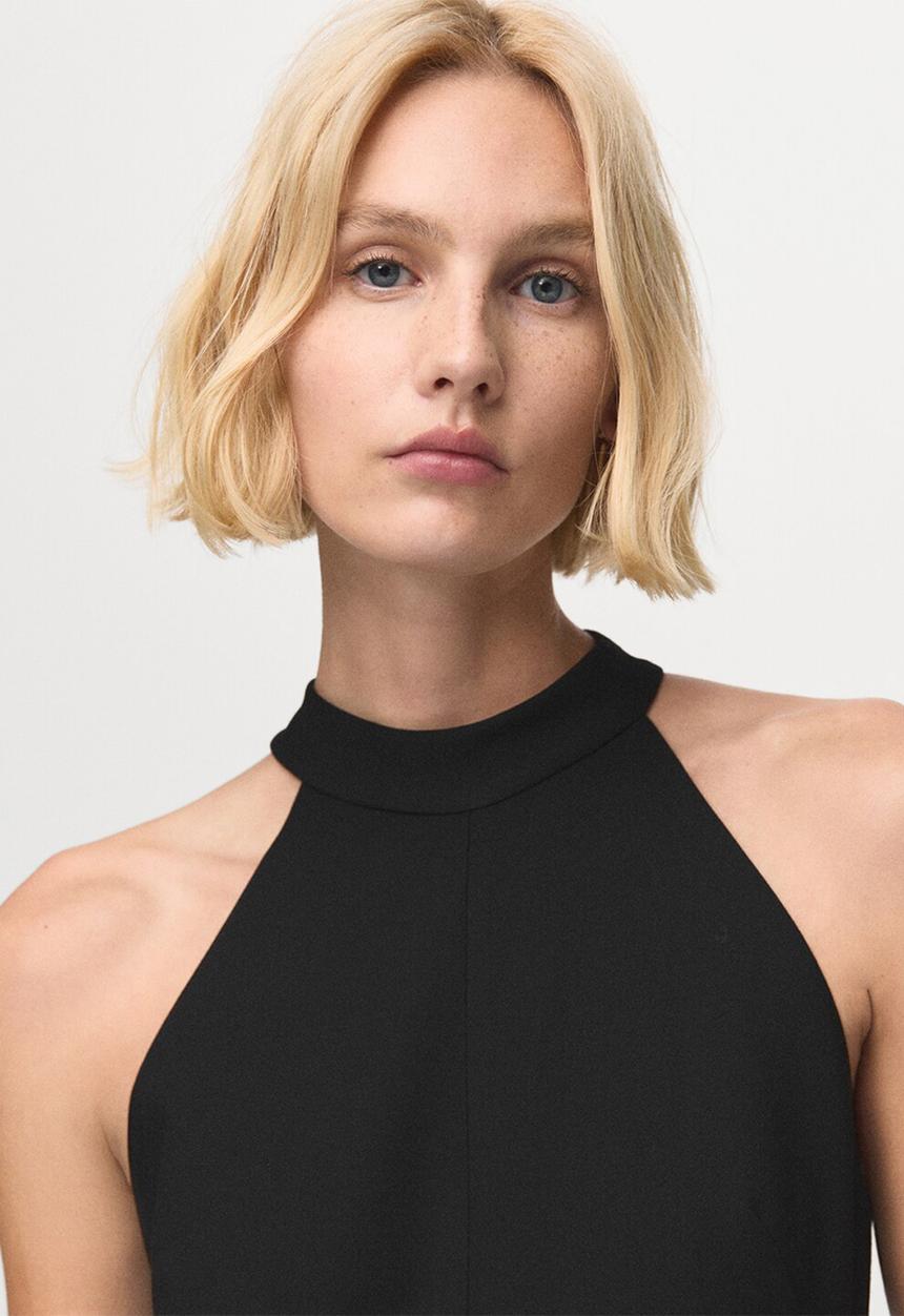 MANGO - Jumpsuit barrel - black