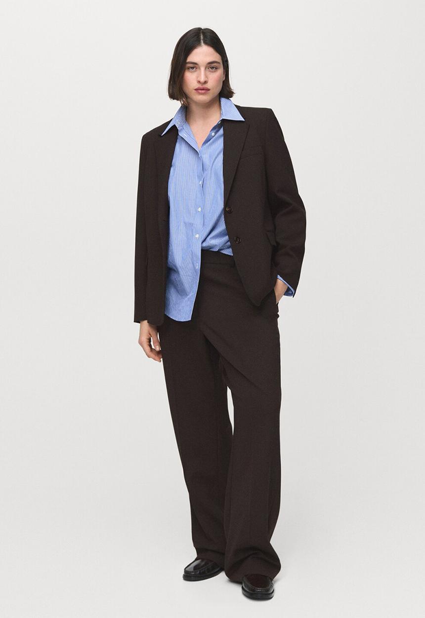 MANGO - Blazer bergen - dark brown