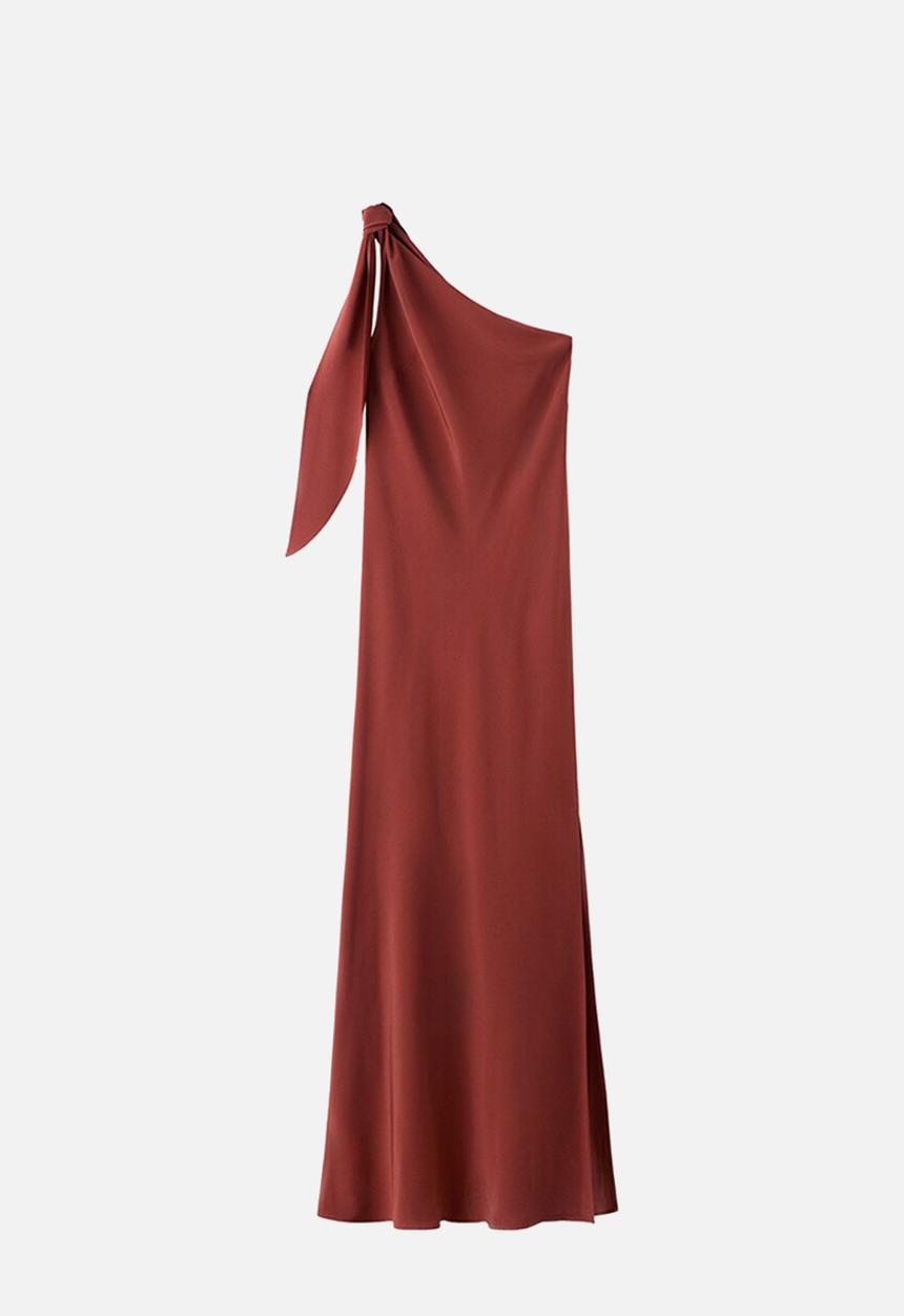 MANGO - Dress lazaro - dark red