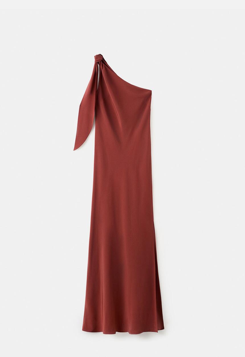 MANGO - Dress lazaro - dark red