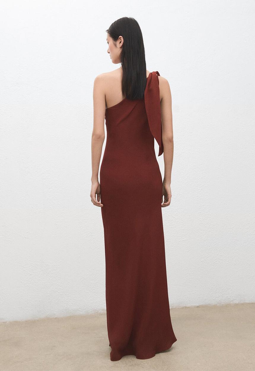 MANGO - Dress lazaro - dark red