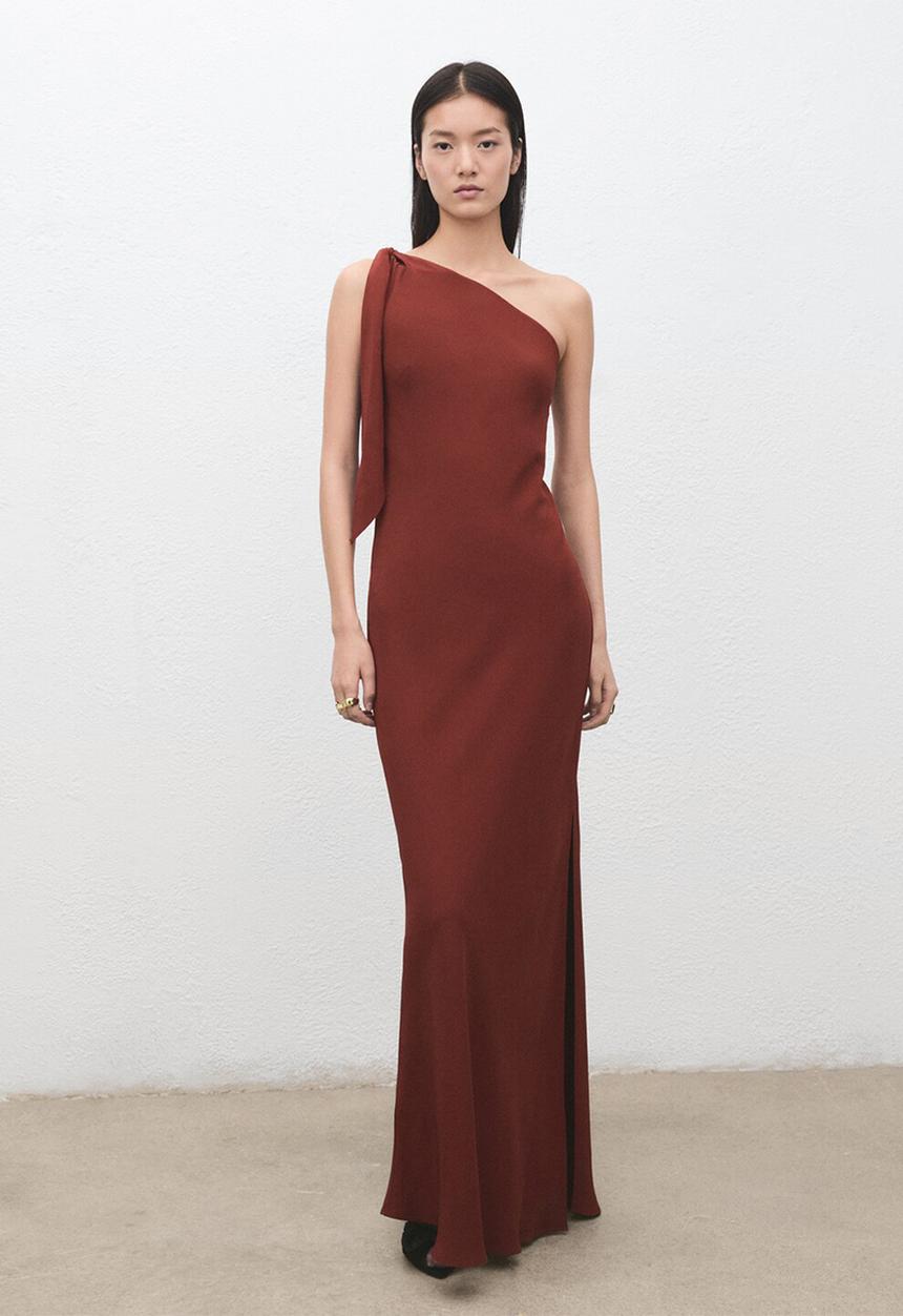 MANGO - Dress lazaro - dark red
