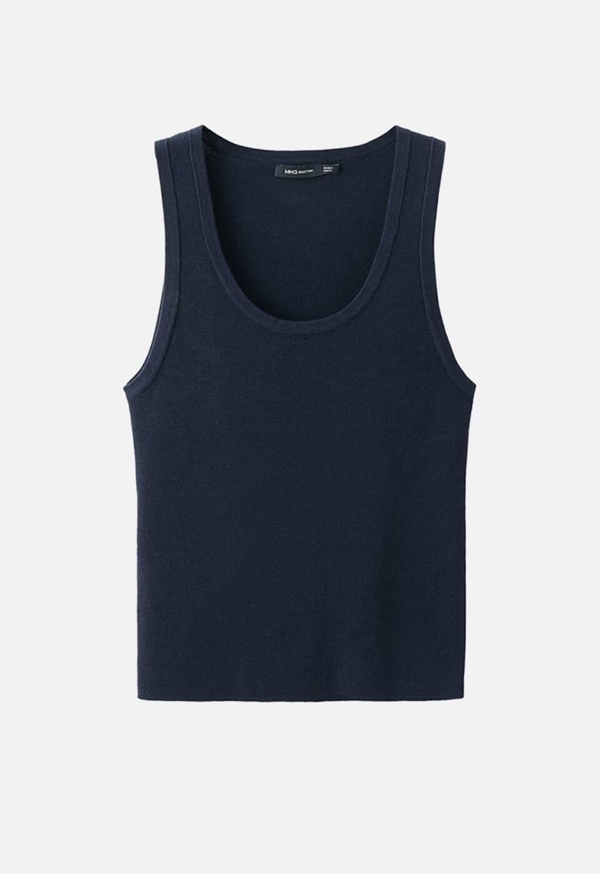 MANGO - Top olsen - navy