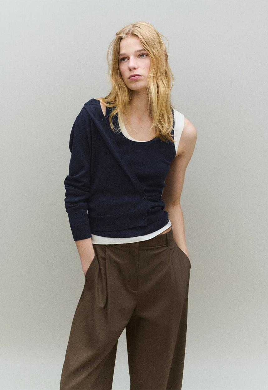 MANGO - Top olsen - navy