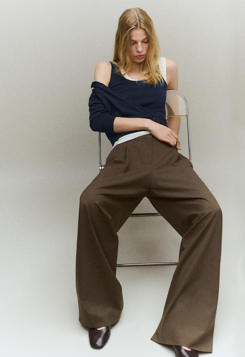 MANGO - Top olsen - navy