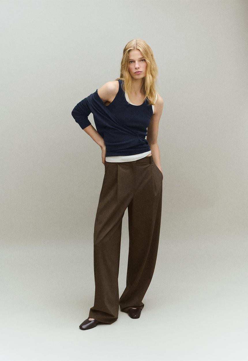 MANGO - Top olsen - navy