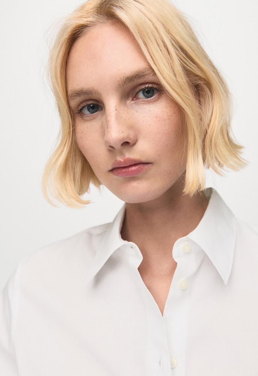 MANGO - Shirt regu - natural