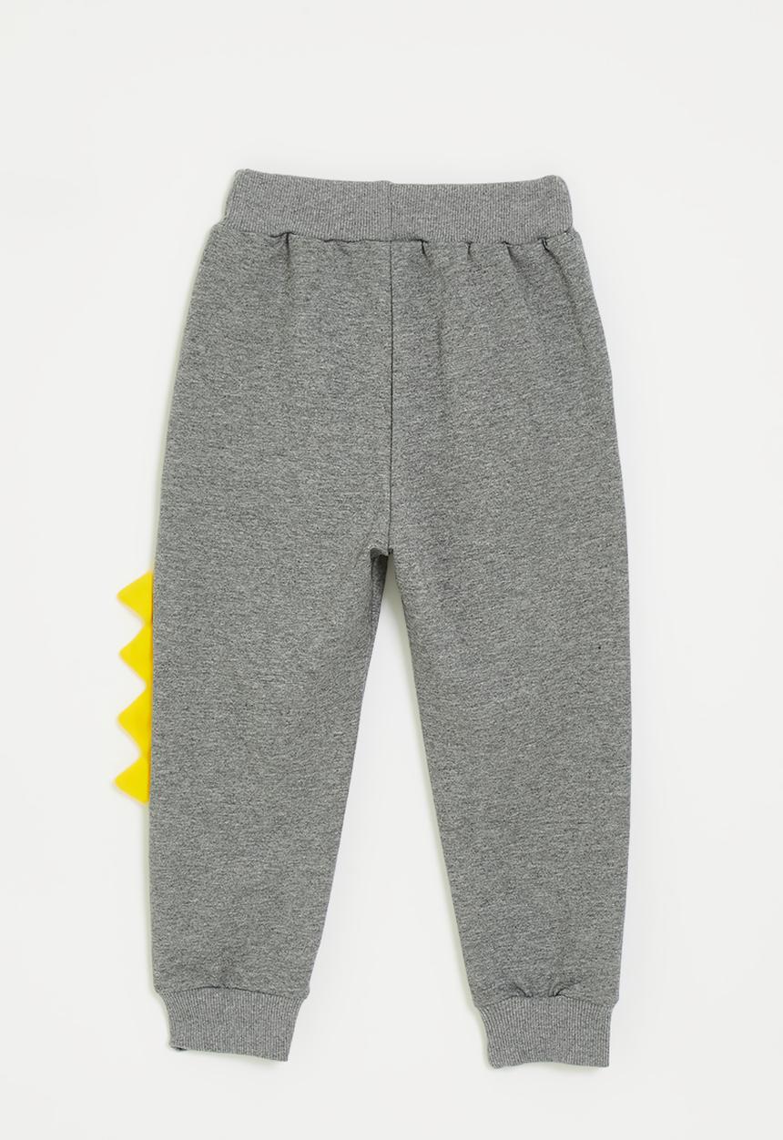 Pop Candy - Novelty joggers with dino spikes - grey/yellow