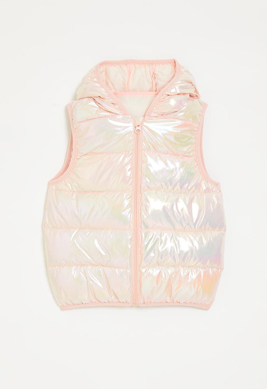 Pop Candy - Puffer vest with animal ears - translucent pink