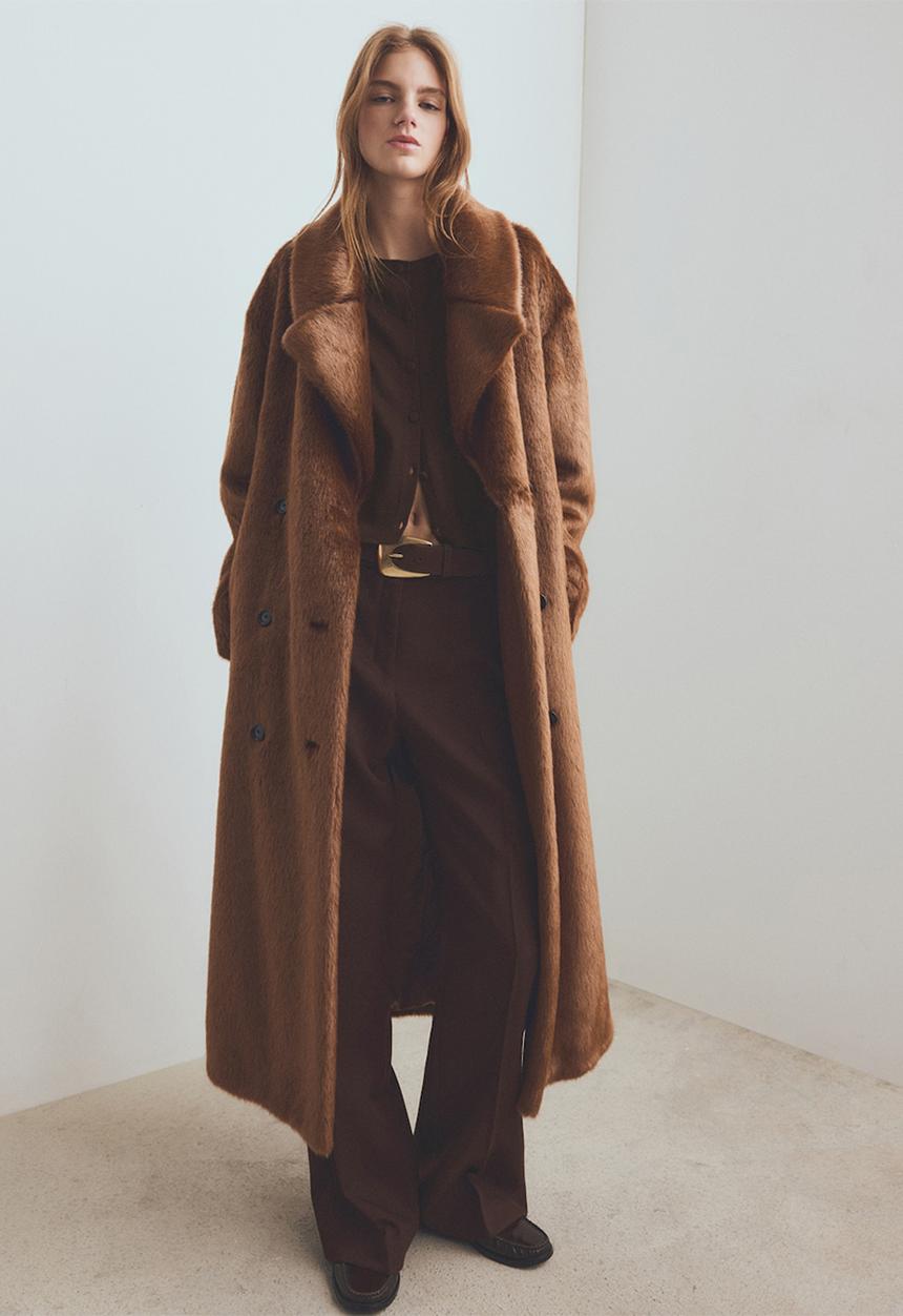 MANGO - Cardigan regalo - dark brown