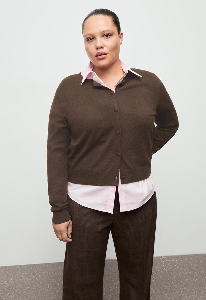 MANGO - Cardigan regalo - dark brown