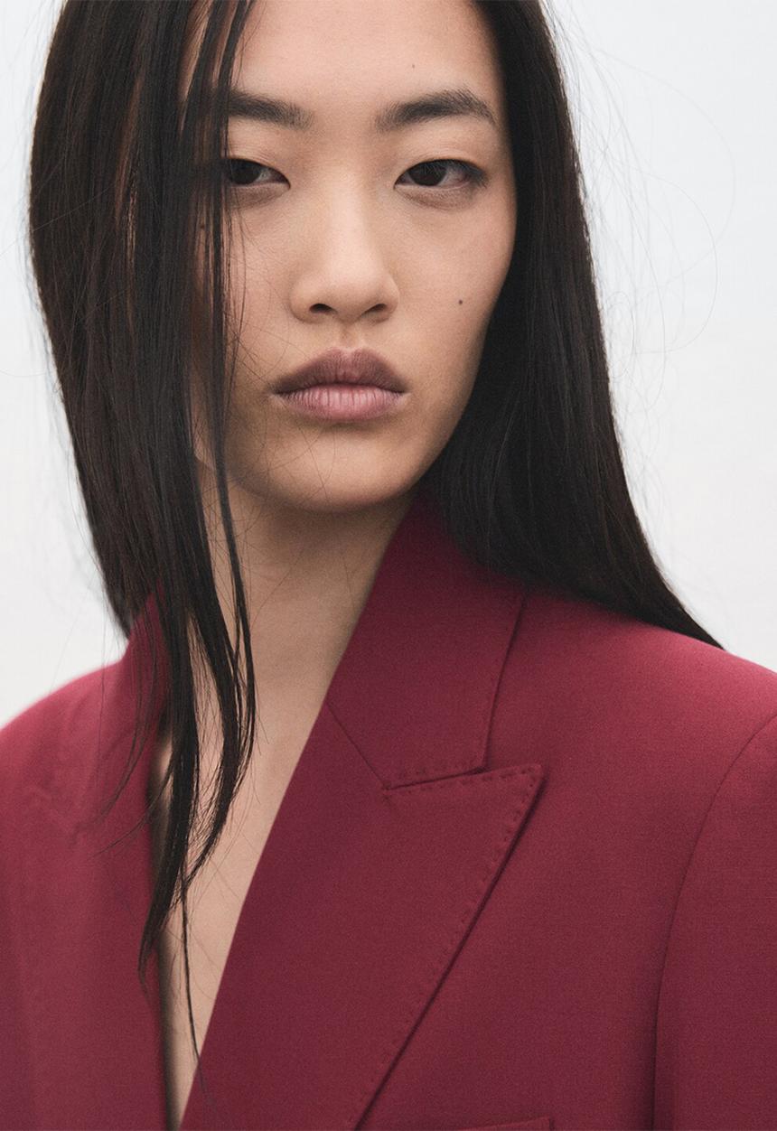 MANGO - Blazer irese - dark red