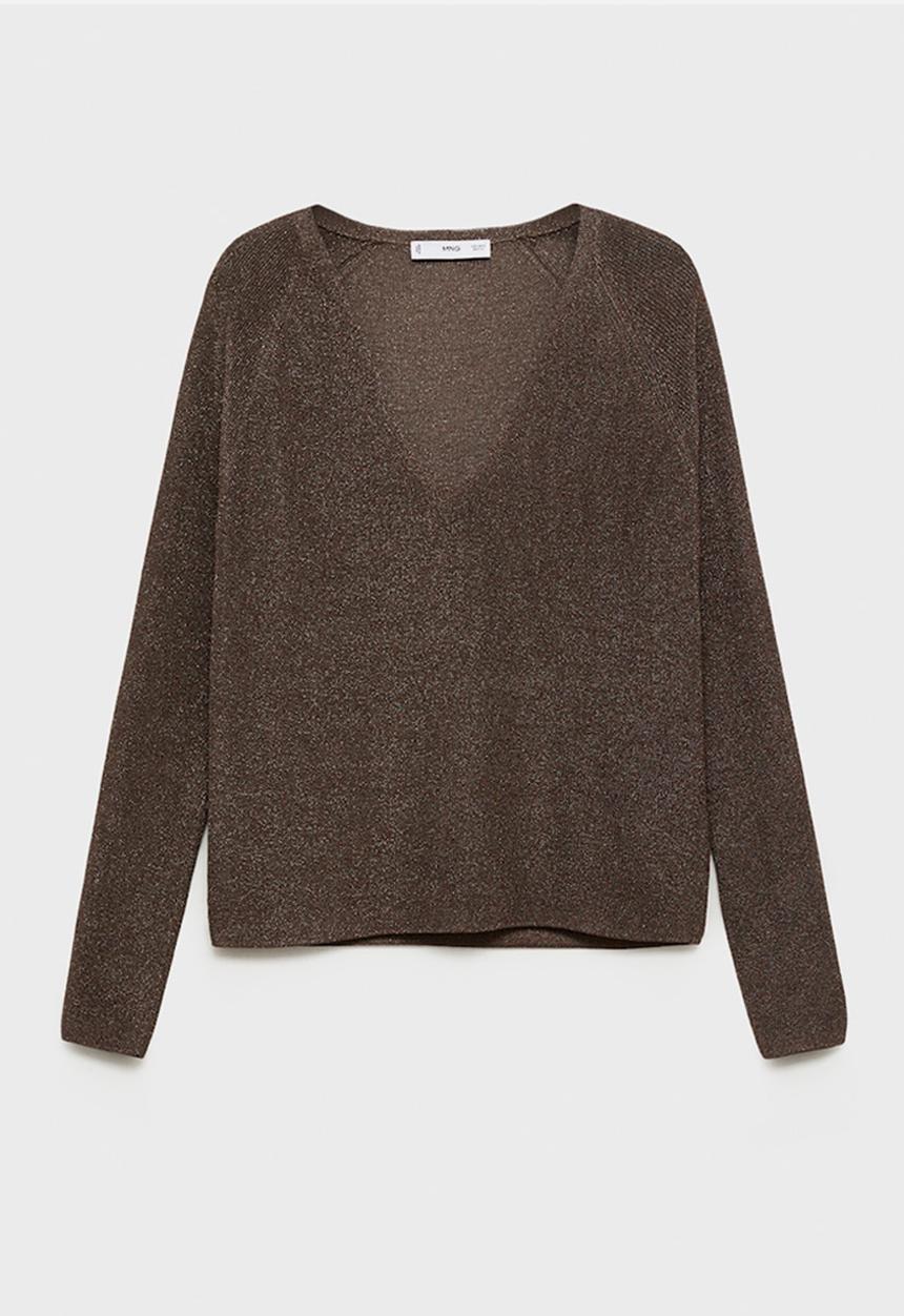 MANGO - Sweater kling - dark brown